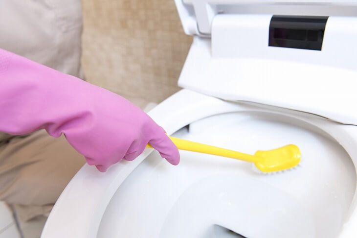 洋式トイレは水たまりの水位が深く、衛生的。掃除がしやすいメリットも